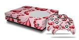 WraptorSkinz Decal Skin Wrap Set works with 2016 and newer XBOX One S Console and 2 Controllers Petals Red