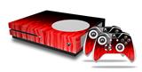 WraptorSkinz Decal Skin Wrap Set works with 2016 and newer XBOX One S Console and 2 Controllers Fire Red