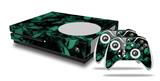 WraptorSkinz Decal Skin Wrap Set works with 2016 and newer XBOX One S Console and 2 Controllers Skulls Confetti Seafoam Green