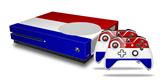 WraptorSkinz Decal Skin Wrap Set works with 2016 and newer XBOX One S Console and 2 Controllers Red White and Blue