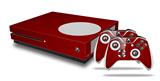 WraptorSkinz Decal Skin Wrap Set works with 2016 and newer XBOX One S Console and 2 Controllers Solids Collection Red Dark