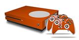 WraptorSkinz Decal Skin Wrap Set works with 2016 and newer XBOX One S Console and 2 Controllers Solids Collection Burnt Orange