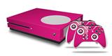 WraptorSkinz Decal Skin Wrap Set works with 2016 and newer XBOX One S Console and 2 Controllers Solids Collection Fushia