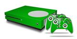 WraptorSkinz Decal Skin Wrap Set works with 2016 and newer XBOX One S Console and 2 Controllers Solids Collection Green