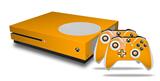 WraptorSkinz Decal Skin Wrap Set works with 2016 and newer XBOX One S Console and 2 Controllers Solids Collection Orange