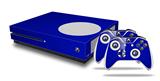 WraptorSkinz Decal Skin Wrap Set works with 2016 and newer XBOX One S Console and 2 Controllers Solids Collection Royal Blue