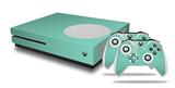 WraptorSkinz Decal Skin Wrap Set works with 2016 and newer XBOX One S Console and 2 Controllers Solids Collection Seafoam Green