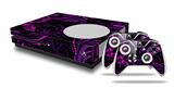 WraptorSkinz Decal Skin Wrap Set works with 2016 and newer XBOX One S Console and 2 Controllers Twisted Garden Purple and Hot Pink