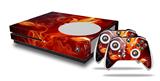 WraptorSkinz Decal Skin Wrap Set works with 2016 and newer XBOX One S Console and 2 Controllers Fire Flower