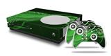 WraptorSkinz Decal Skin Wrap Set works with 2016 and newer XBOX One S Console and 2 Controllers Mystic Vortex Green