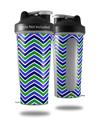 Skin Decal Wrap works with Blender Bottle 28oz Zig Zag Blue Green (BOTTLE NOT INCLUDED)