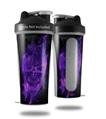 Skin Decal Wrap works with Blender Bottle 28oz Flaming Fire Skull Purple (BOTTLE NOT INCLUDED)