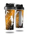 Skin Decal Wrap works with Blender Bottle 28oz Halftone Splatter White Orange (BOTTLE NOT INCLUDED)