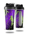 Skin Decal Wrap works with Blender Bottle 28oz Halftone Splatter Green Purple (BOTTLE NOT INCLUDED)