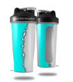 Skin Decal Wrap works with Blender Bottle 28oz Ripped Colors Neon Teal Gray (BOTTLE NOT INCLUDED)
