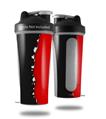 Skin Decal Wrap works with Blender Bottle 28oz Ripped Colors Black Red (BOTTLE NOT INCLUDED)