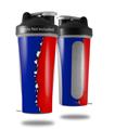 Skin Decal Wrap works with Blender Bottle 28oz Ripped Colors Blue Red (BOTTLE NOT INCLUDED)