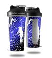 Skin Decal Wrap works with Blender Bottle 28oz Halftone Splatter White Blue (BOTTLE NOT INCLUDED)