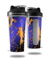 Skin Decal Wrap works with Blender Bottle 28oz Halftone Splatter Orange Blue (BOTTLE NOT INCLUDED)