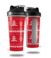 Skin Decal Wrap works with Blender Bottle 28oz Ugly Holiday Christmas Sweater - Christmas Trees Red 01 (BOTTLE NOT INCLUDED)