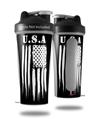 Skin Decal Wrap works with Blender Bottle 28oz Brushed USA American Flag USA (BOTTLE NOT INCLUDED)