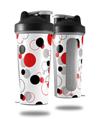 Skin Decal Wrap works with Blender Bottle 28oz Lots of Dots Red on White (BOTTLE NOT INCLUDED)