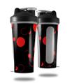 Skin Decal Wrap works with Blender Bottle 28oz Lots of Dots Red on Black (BOTTLE NOT INCLUDED)