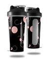Skin Decal Wrap works with Blender Bottle 28oz Lots of Dots Pink on Black (BOTTLE NOT INCLUDED)