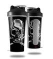 Skin Decal Wrap works with Blender Bottle 28oz Chrome Skull on Black (BOTTLE NOT INCLUDED)