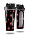 Skin Decal Wrap works with Blender Bottle 28oz Strawberries on Black (BOTTLE NOT INCLUDED)