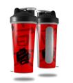 Skin Decal Wrap works with Blender Bottle 28oz Oriental Dragon Black on Red (BOTTLE NOT INCLUDED)