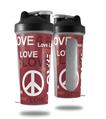 Skin Decal Wrap works with Blender Bottle 28oz Love and Peace Pink (BOTTLE NOT INCLUDED)