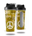 Skin Decal Wrap works with Blender Bottle 28oz Love and Peace Yellow (BOTTLE NOT INCLUDED)