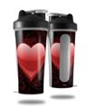 Skin Decal Wrap works with Blender Bottle 28oz Glass Heart Grunge Red (BOTTLE NOT INCLUDED)