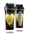 Skin Decal Wrap works with Blender Bottle 28oz Glass Heart Grunge Yellow (BOTTLE NOT INCLUDED)