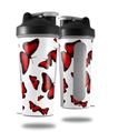 Skin Decal Wrap works with Blender Bottle 28oz Butterflies Red (BOTTLE NOT INCLUDED)