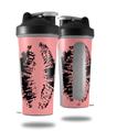 Skin Decal Wrap works with Blender Bottle 28oz Big Kiss Black on Pink (BOTTLE NOT INCLUDED)