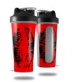 Skin Decal Wrap works with Blender Bottle 28oz Big Kiss Black on Red (BOTTLE NOT INCLUDED)