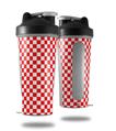 Skin Decal Wrap works with Blender Bottle 28oz Checkered Canvas Red and White (BOTTLE NOT INCLUDED)