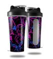 Skin Decal Wrap works with Blender Bottle 28oz Twisted Garden Hot Pink and Blue (BOTTLE NOT INCLUDED)