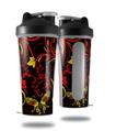 Skin Decal Wrap works with Blender Bottle 28oz Twisted Garden Red and Yellow (BOTTLE NOT INCLUDED)