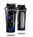 Skin Decal Wrap works with Blender Bottle 28oz Twisted Garden Gray and Blue (BOTTLE NOT INCLUDED)