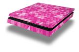 Vinyl Decal Skin Wrap compatible with Sony PlayStation 4 Slim Console Triangle Mosaic Fuchsia (PS4 NOT INCLUDED)
