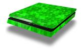 Vinyl Decal Skin Wrap compatible with Sony PlayStation 4 Slim Console Triangle Mosaic Green (PS4 NOT INCLUDED)