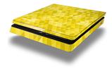 Vinyl Decal Skin Wrap compatible with Sony PlayStation 4 Slim Console Triangle Mosaic Yellow (PS4 NOT INCLUDED)