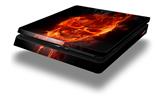 Vinyl Decal Skin Wrap compatible with Sony PlayStation 4 Slim Console Flaming Fire Skull Orange (PS4 NOT INCLUDED)