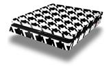 Vinyl Decal Skin Wrap compatible with Sony PlayStation 4 Slim Console Houndstooth Black (PS4 NOT INCLUDED)