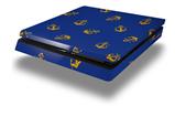 Vinyl Decal Skin Wrap compatible with Sony PlayStation 4 Slim Console Anchors Away Blue (PS4 NOT INCLUDED)