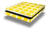 Vinyl Decal Skin Wrap compatible with Sony PlayStation 4 Slim Console Squared Yellow (PS4 NOT INCLUDED)