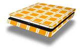 Vinyl Decal Skin Wrap compatible with Sony PlayStation 4 Slim Console Squared Orange (PS4 NOT INCLUDED)
